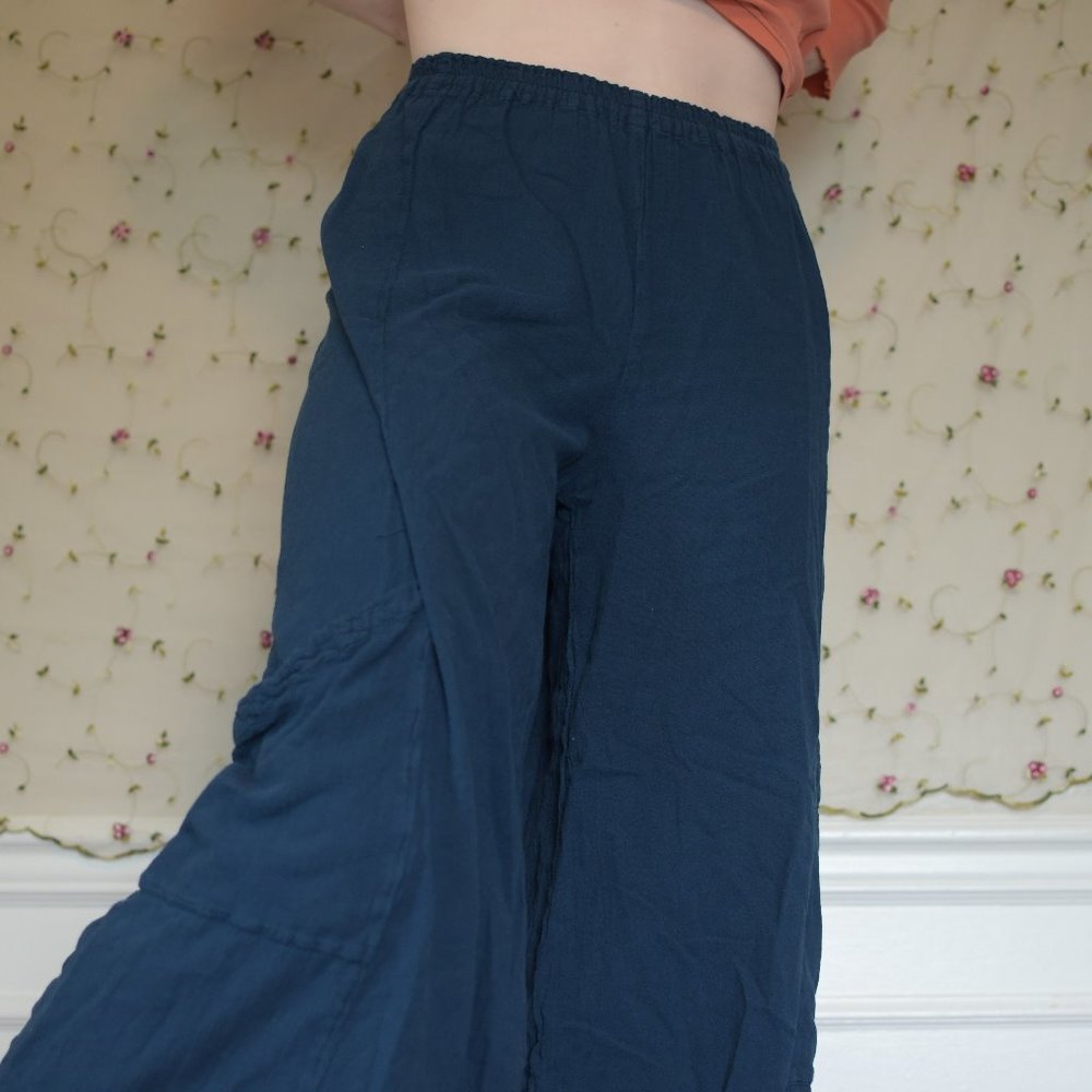 Deep Blue Flowy Pant
